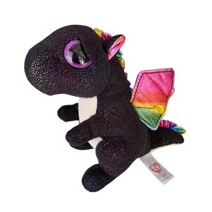Ty Beanie Boos Anora Dragon Sparkle Rainbow Eyes Plush Toy Kids 6"